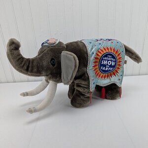 The Greatest Show On Earth Elephant Plush 10.5" Circus Stuffed Animal Souvenir
